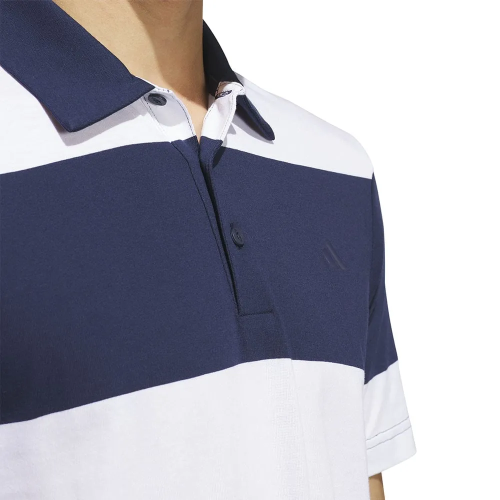 adidas Core Block Polo Shirt - White/Collegiate Navy