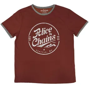 Alice In Chains "Circle Emblem" Ringer T shirt