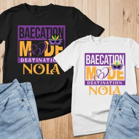 BaeCation Mode New Orleans Shirt, Couple Nola Baecation tshirts