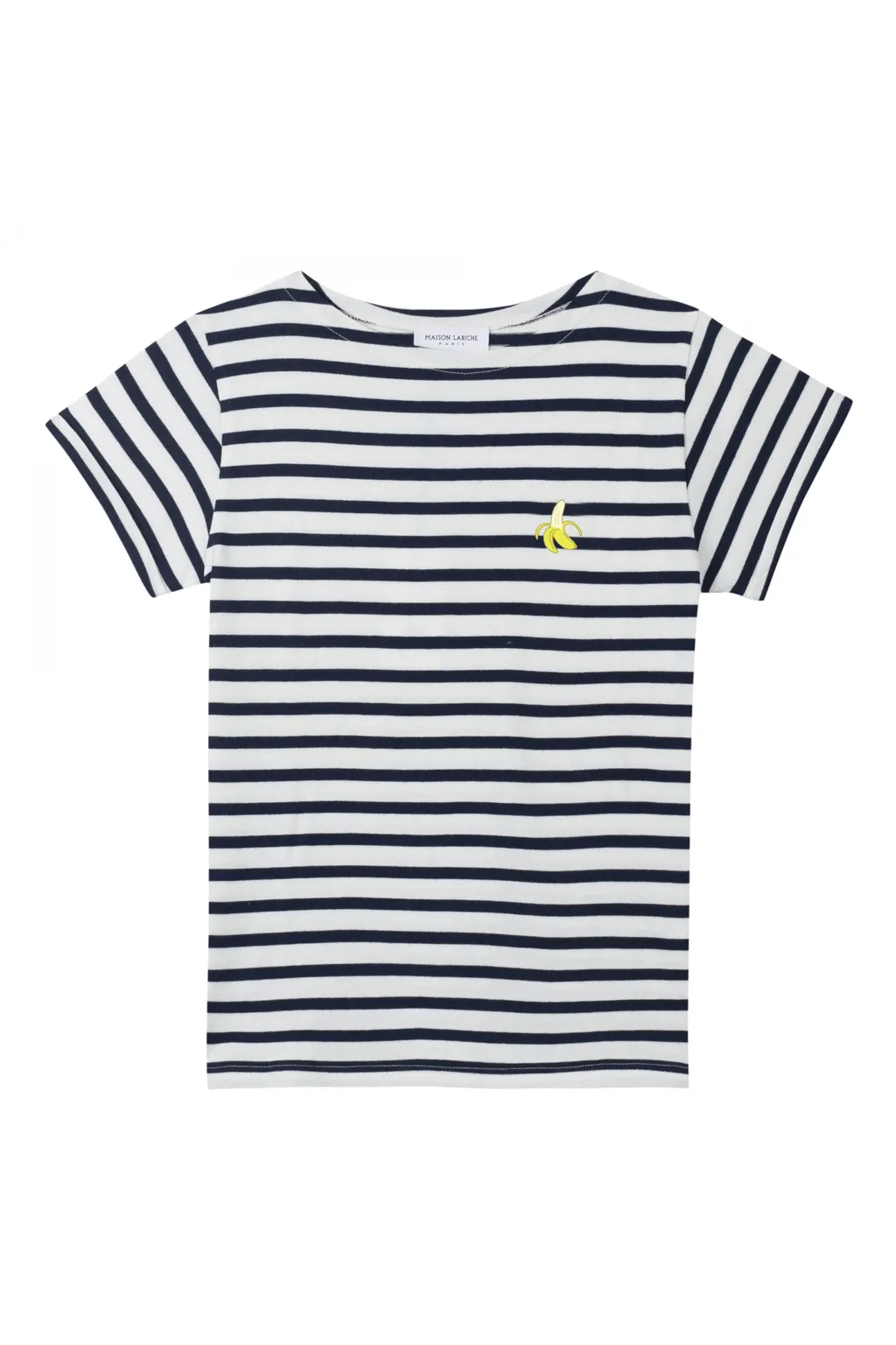 Banana Breton Striped Boat Neck Cotton T-Shirt
