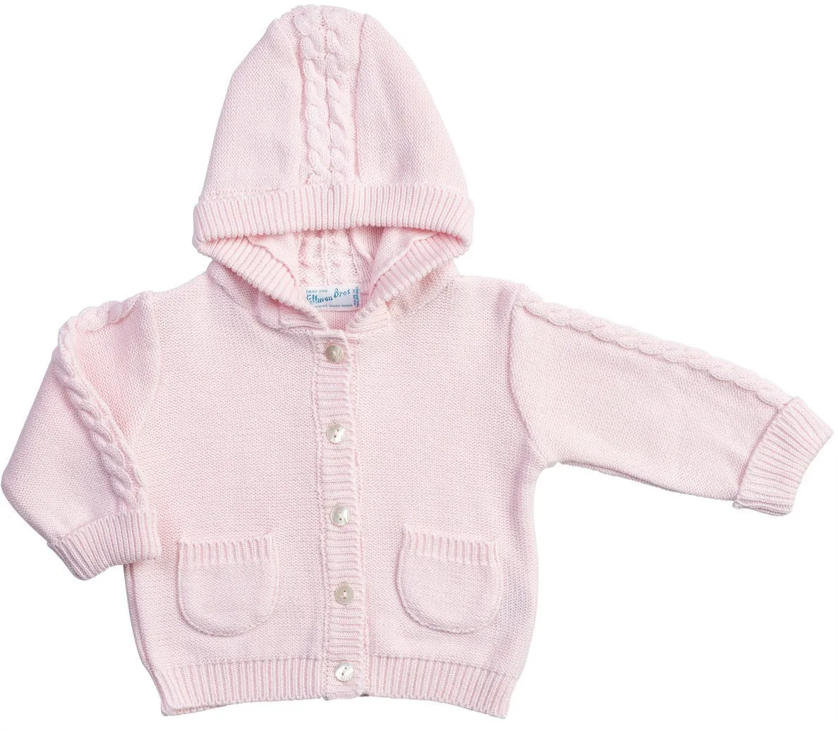 Feltman Brothers Baby / Toddler Girls Hooded Cable Cardigan Sweater - Pink