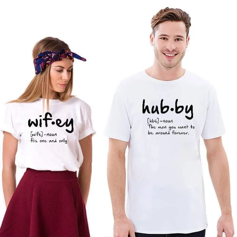 Funny hubby wifey couple shirt