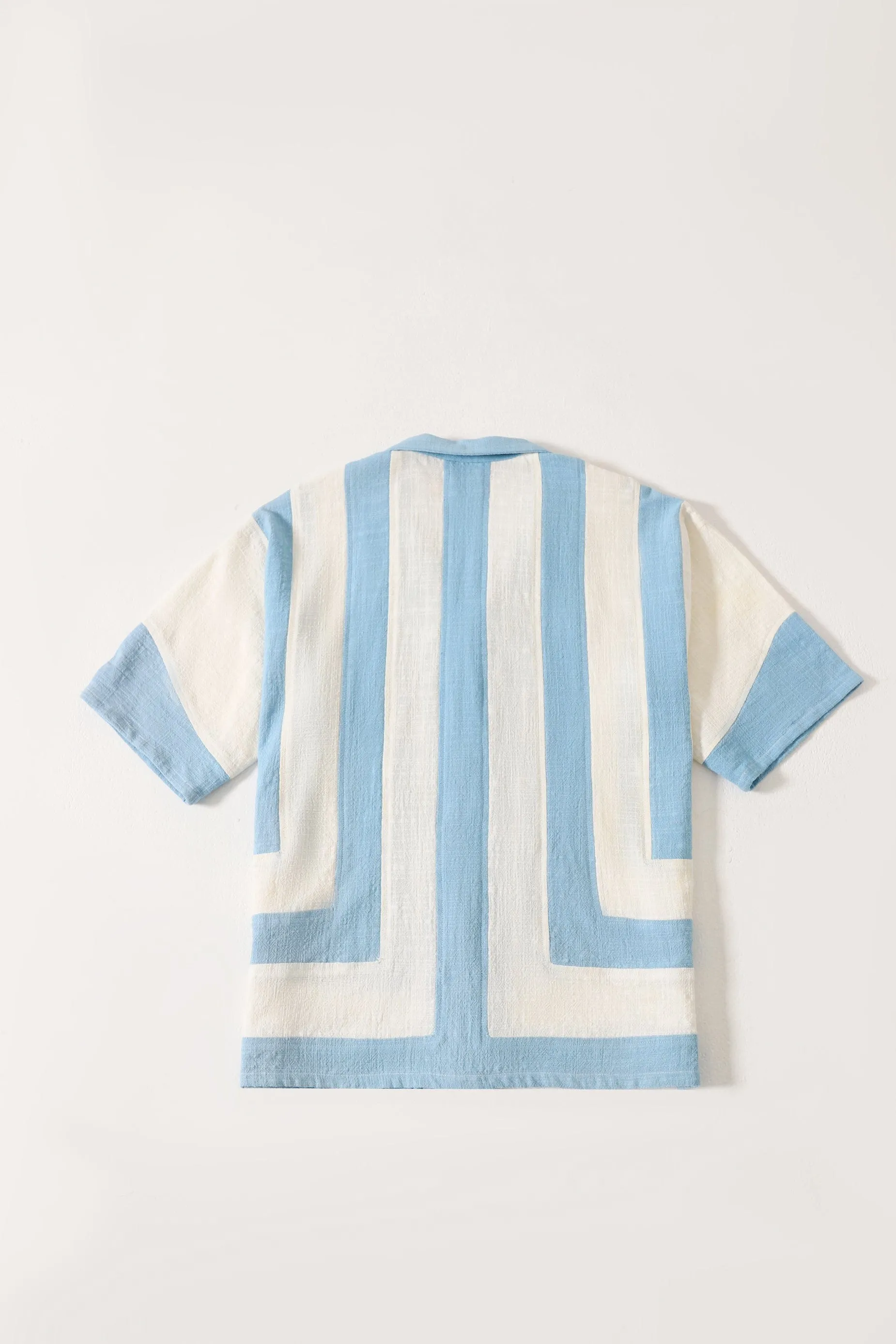HANDWOVEN STRIPED COTTON BUTTON DOWN