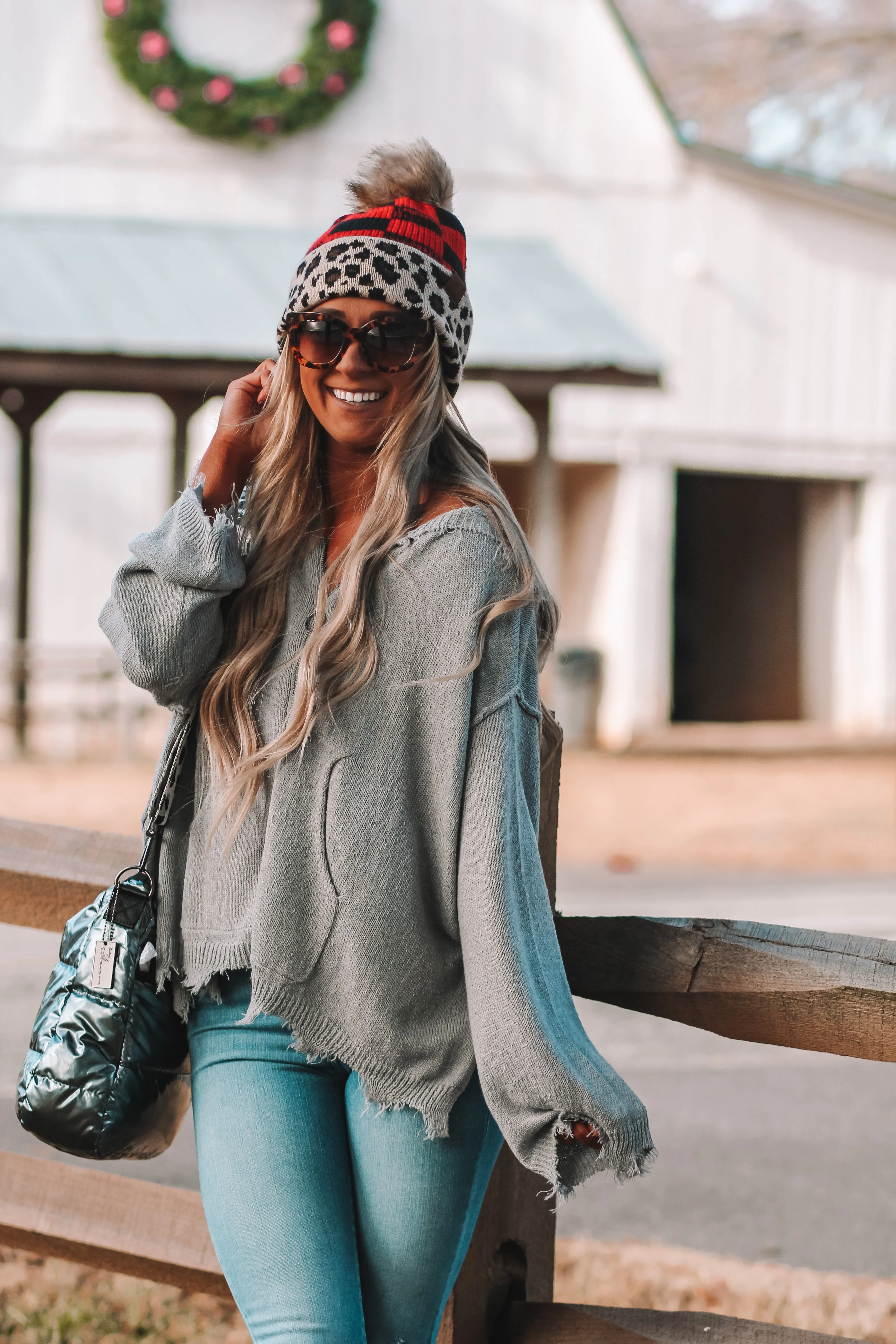 Heather Grey Frayed Hem Hooded Jacket