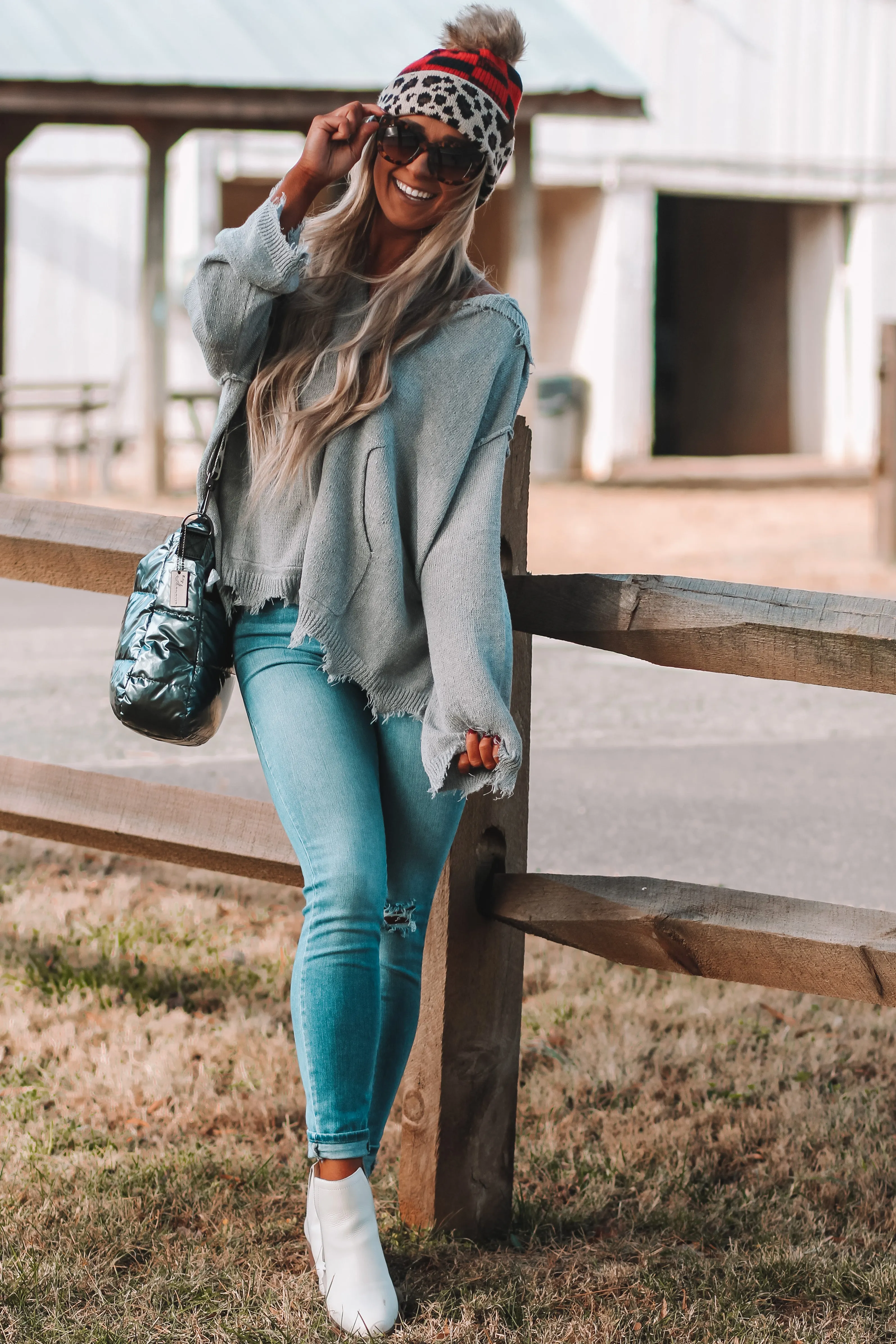 Heather Grey Frayed Hem Hooded Jacket
