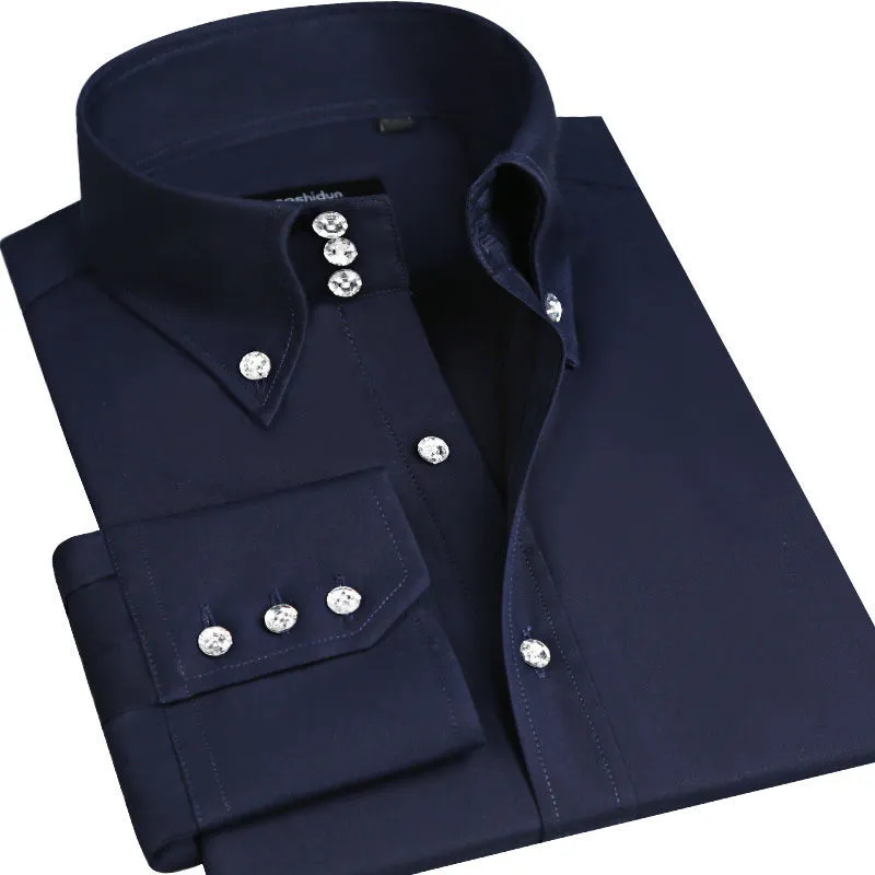 Jenkins Business Dress Shirts Slim Fit Designer Shirts
