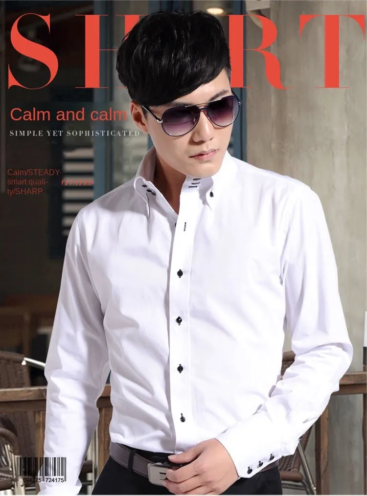 Jenkins Business Dress Shirts Slim Fit Designer Shirts