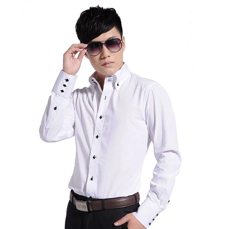 Jenkins Business Dress Shirts Slim Fit Designer Shirts