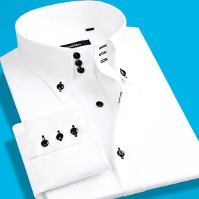 Jenkins Business Dress Shirts Slim Fit Designer Shirts