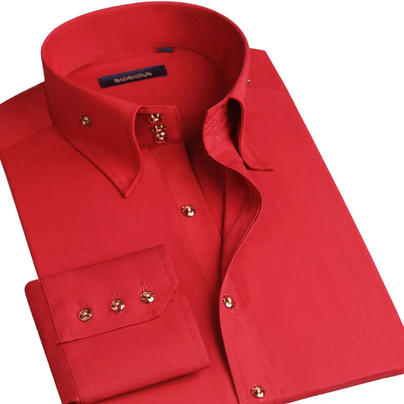 Jenkins Business Dress Shirts Slim Fit Designer Shirts