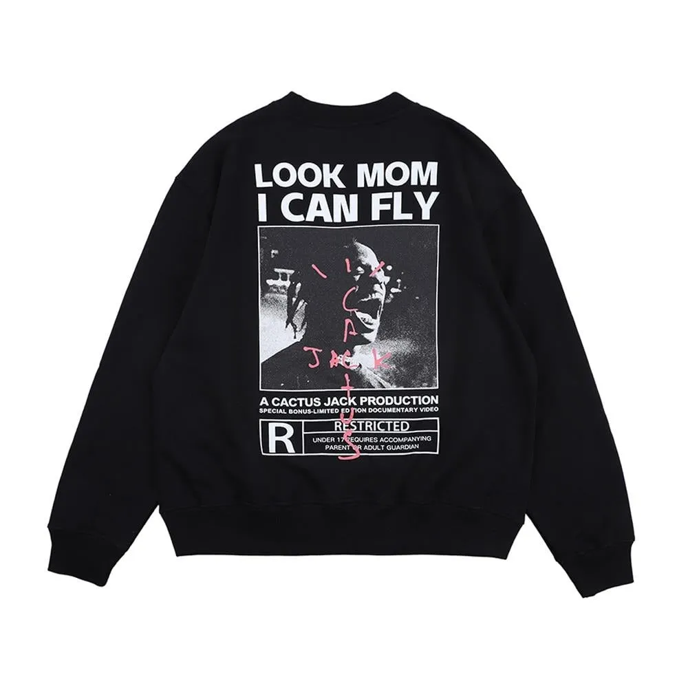Long Sleeve Pullover Travis Scott Crew Neck