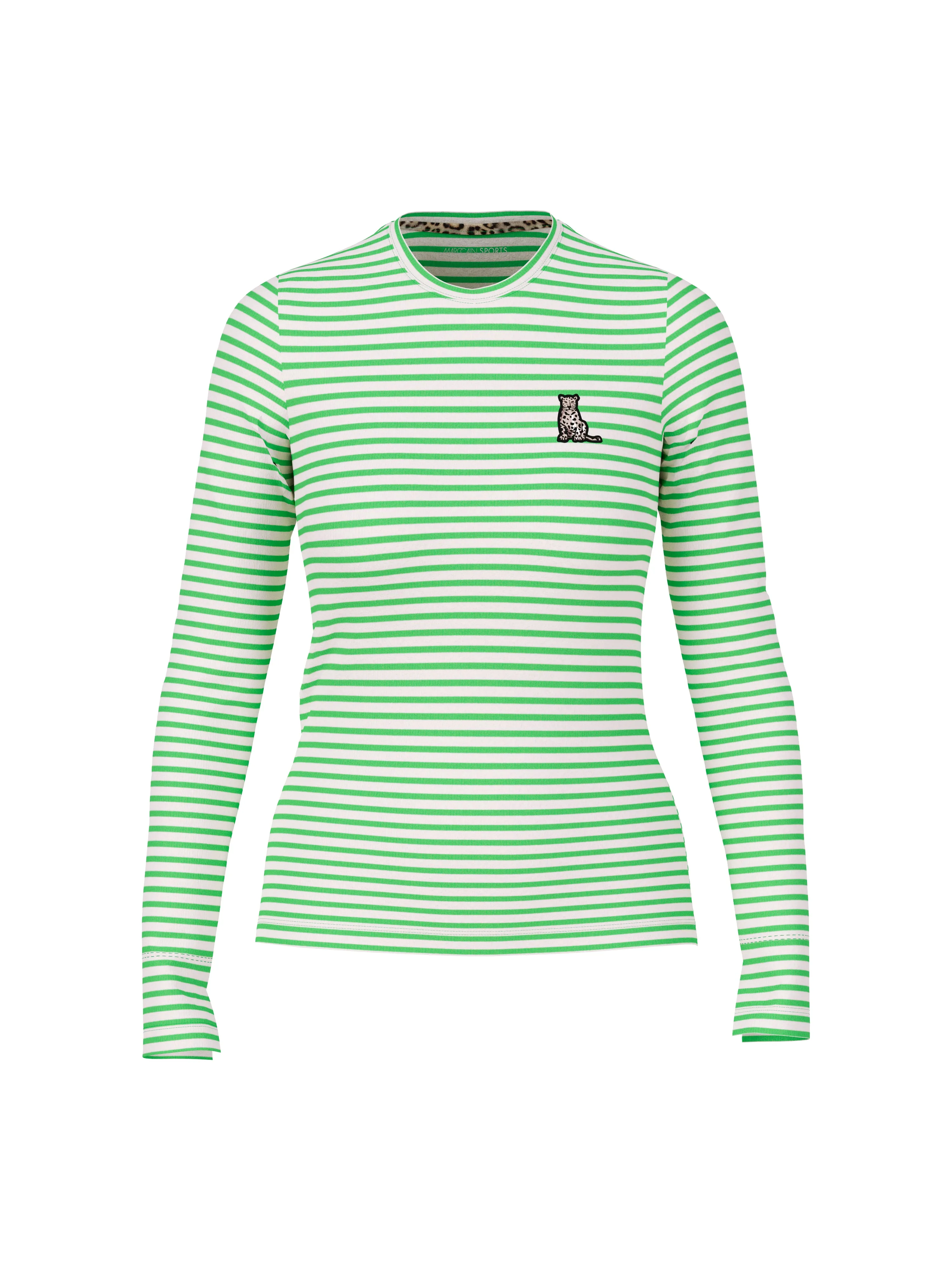 MARC CAIN Green Stipe t-Shirt Long Sleeve