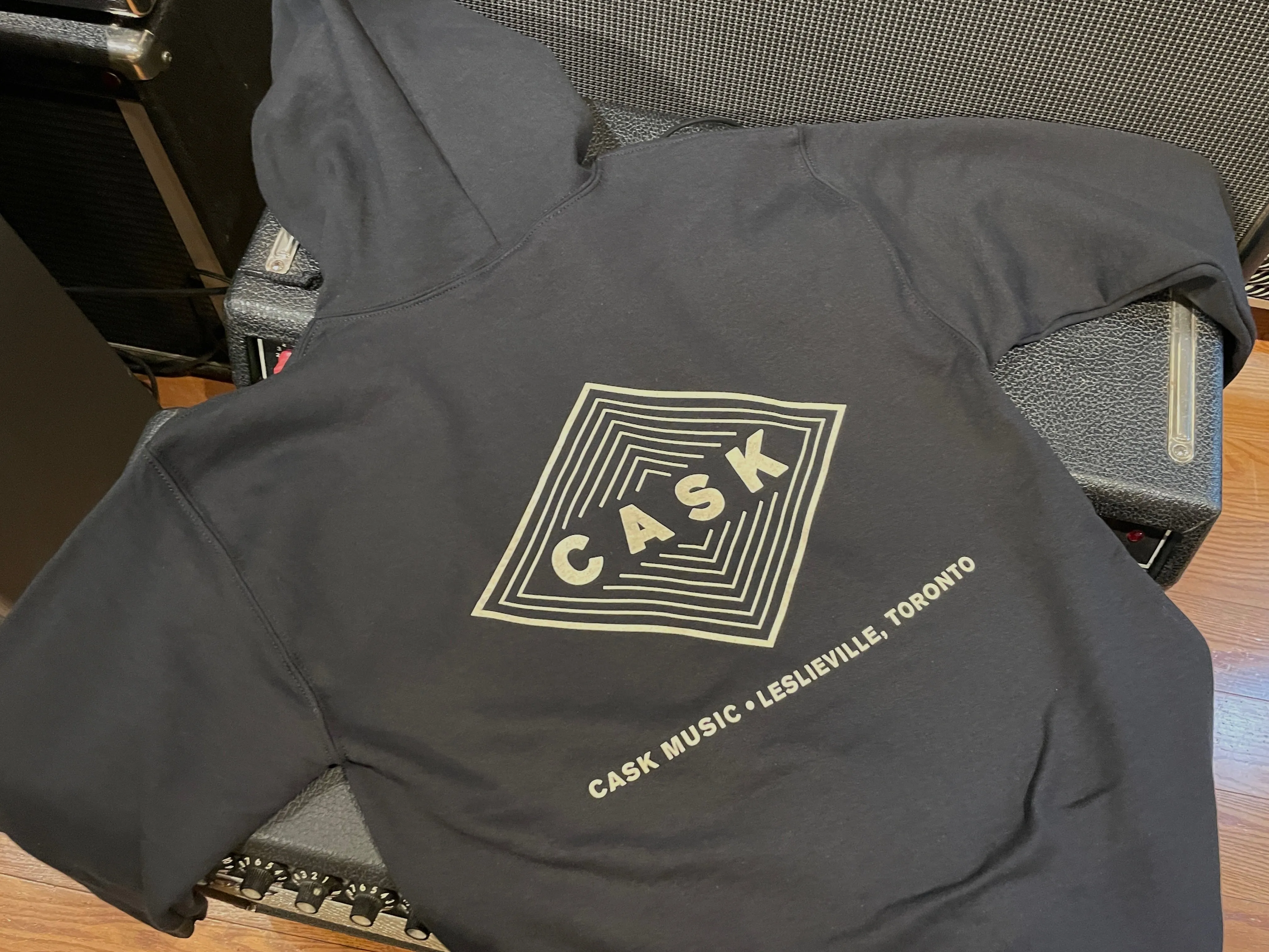 *New* Cask Music Zip-Up Hoodie Black / Cream