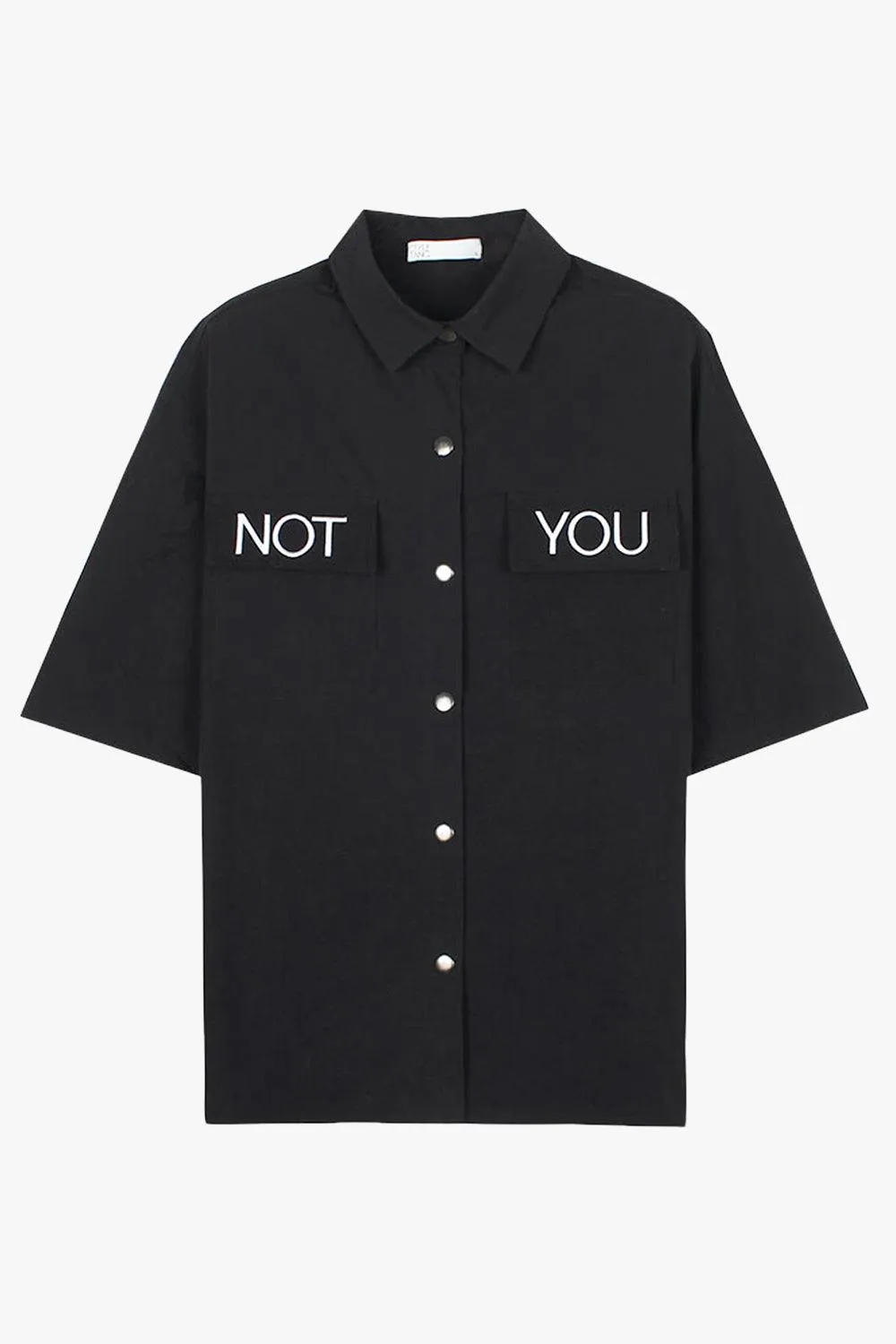 Not You Black Polo Shirt