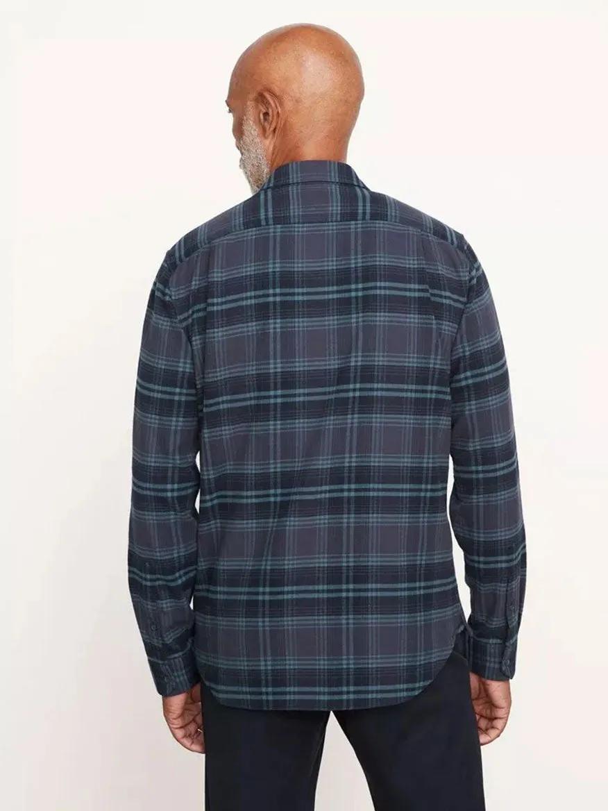 Vince Westlight Plaid Long Sleeve Shirt in Nightfall